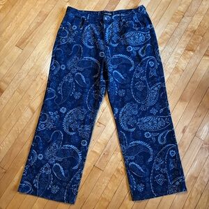 NWT Fashion Nova Paisley Pattern Blue Jeans, Indigo Wash Denim | Women’s Plus 18